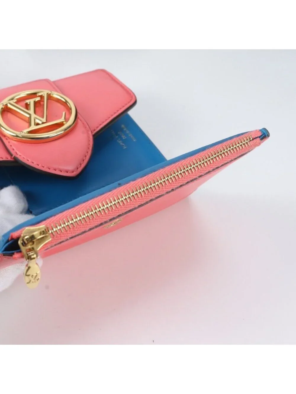 Louis Vuitton Portefeuille LV Pont Neuf Leather Trifold Wallet Compact